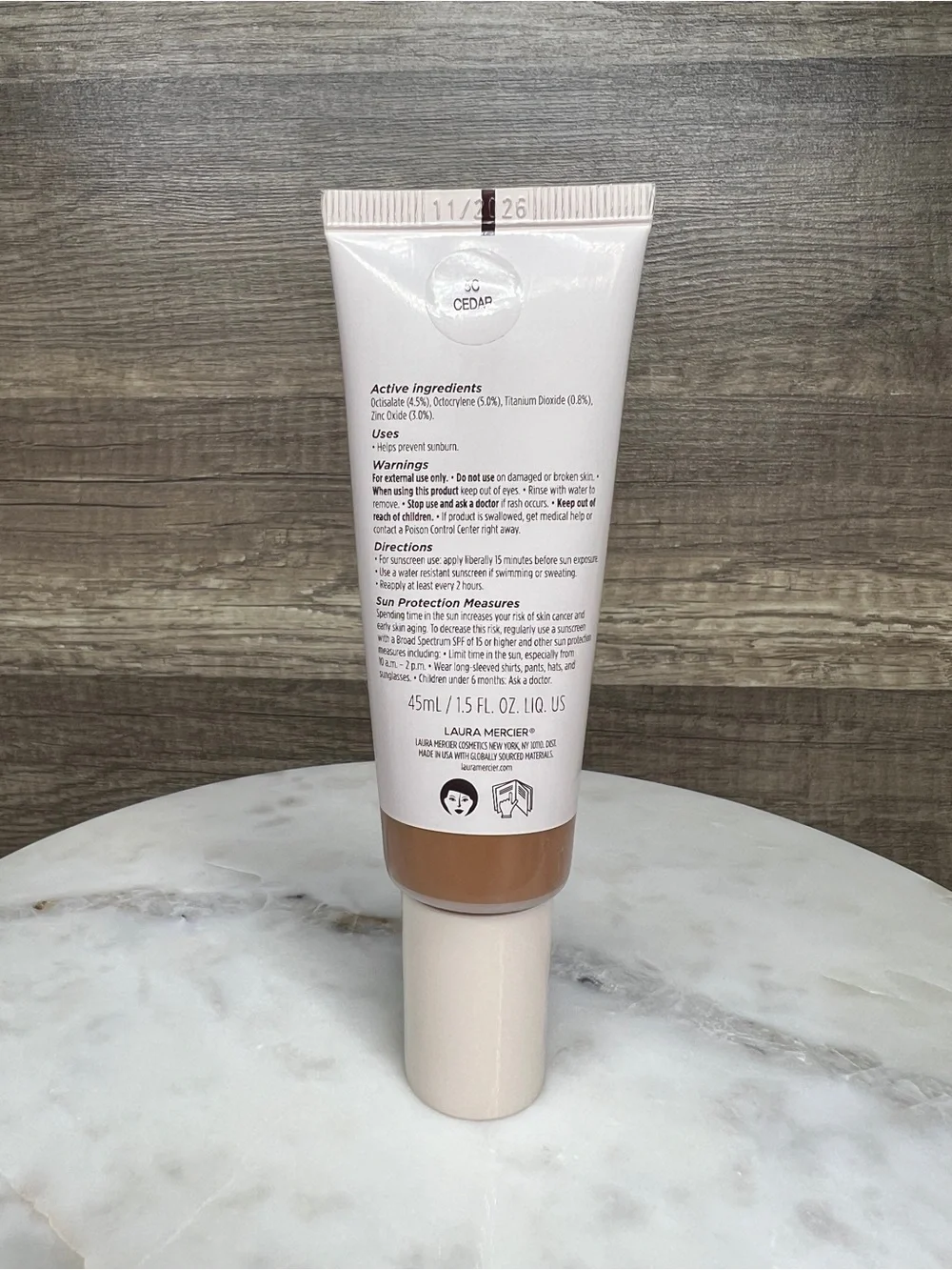 Laura Mercier Long-Wear Tinted Moisturizer Natural Dewy Skin Tint SPF -5C CEDAR